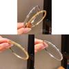 Modern Copper Bangle With 18k Gold Plating And Geometric Design For Women