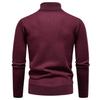 Men's Autumn-Winter Plus Velvet High Neck Sweater - Warm, Thick Knitwear for Middle-Aged Dads