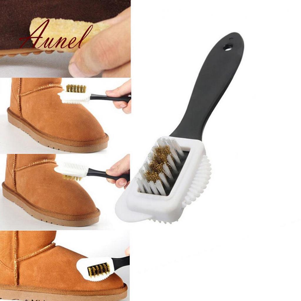 H- Held Three - Sided Cleaning Brush Sanded Suede Shoes Guide Cleaning Tools