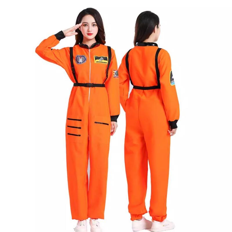 

Хэллоуинский скафандр, комбинезон для космического полета, костюм взрослого астронавта, костюм для сценического выступления L оранжевый