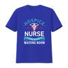 Hospice Nurse T Shirt I Work In Gods Waiting Room Design Medical Symbol Heartbeat Line Print Christian Apparel Vintage