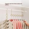 Magic Space Saving Clothes Hangers Foldable Closet Organizer Wardrobe Clothing Cascading Rack 7 Slots For Pants Dresses Coats