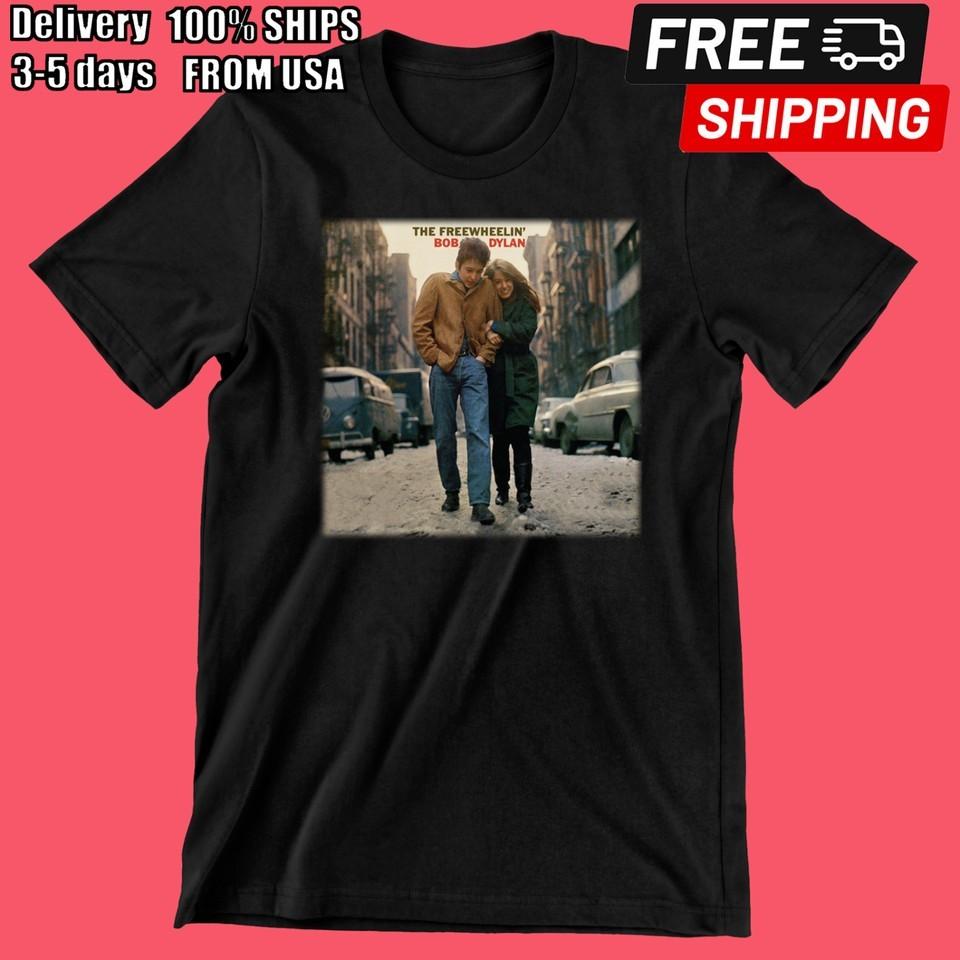 The Freewheelin Bob Dylan Shirt Black Men All size Tshirt ND221 XXXL