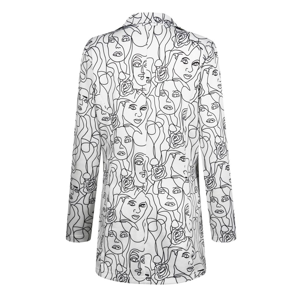 Damenmode Herbst und Winter Zeitung findet keine bedruckte kleine Anzugjacke