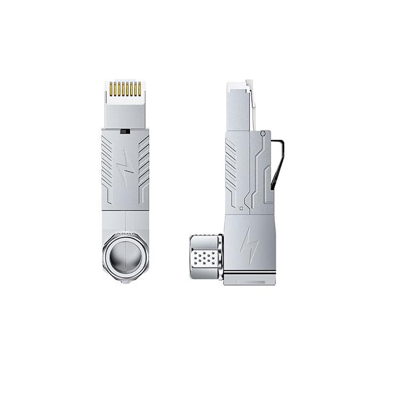 Shanze MDC65 Cat6A Shielded Right-Angle Tool-Less RJ45 Connector