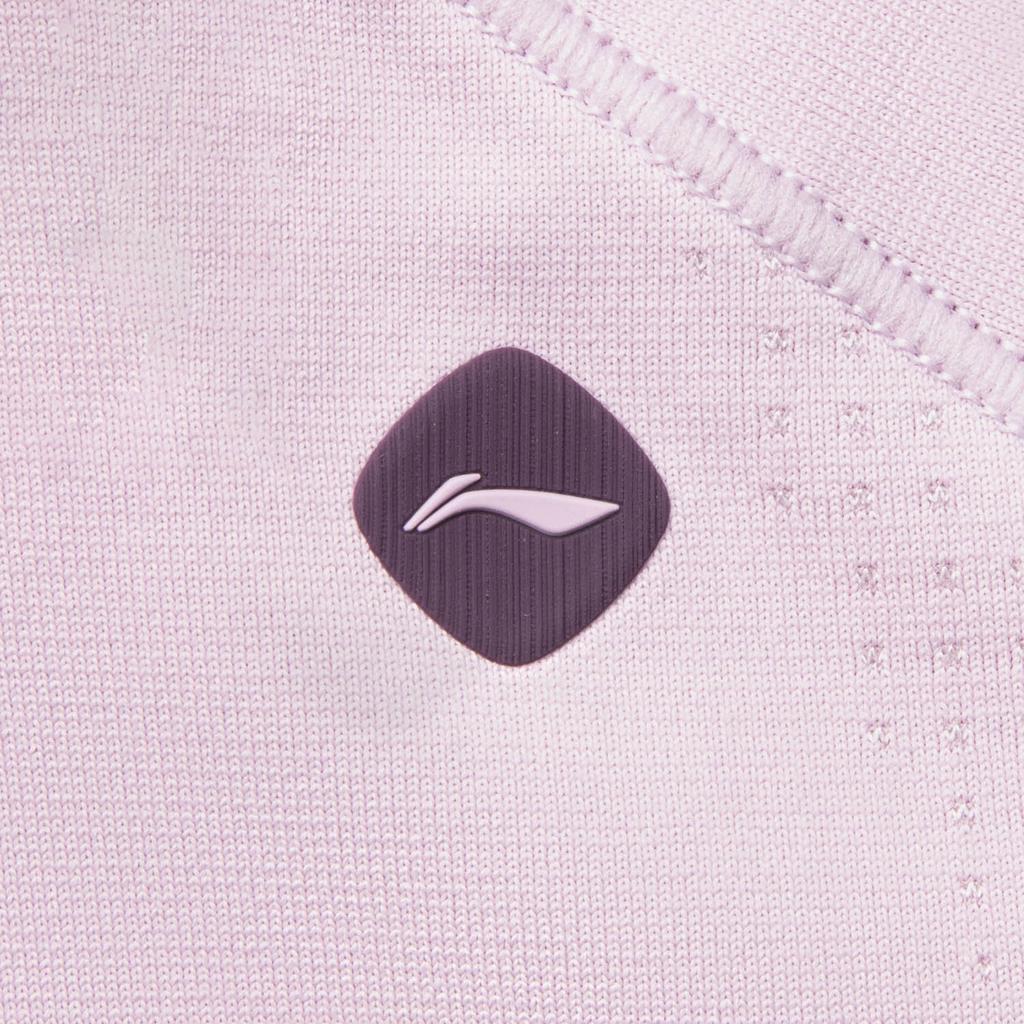 Li-Ning Dopamine Round Neck Sports Short Sleeve T-Shirt Women Tops Twilight-Purple ATSV130-3