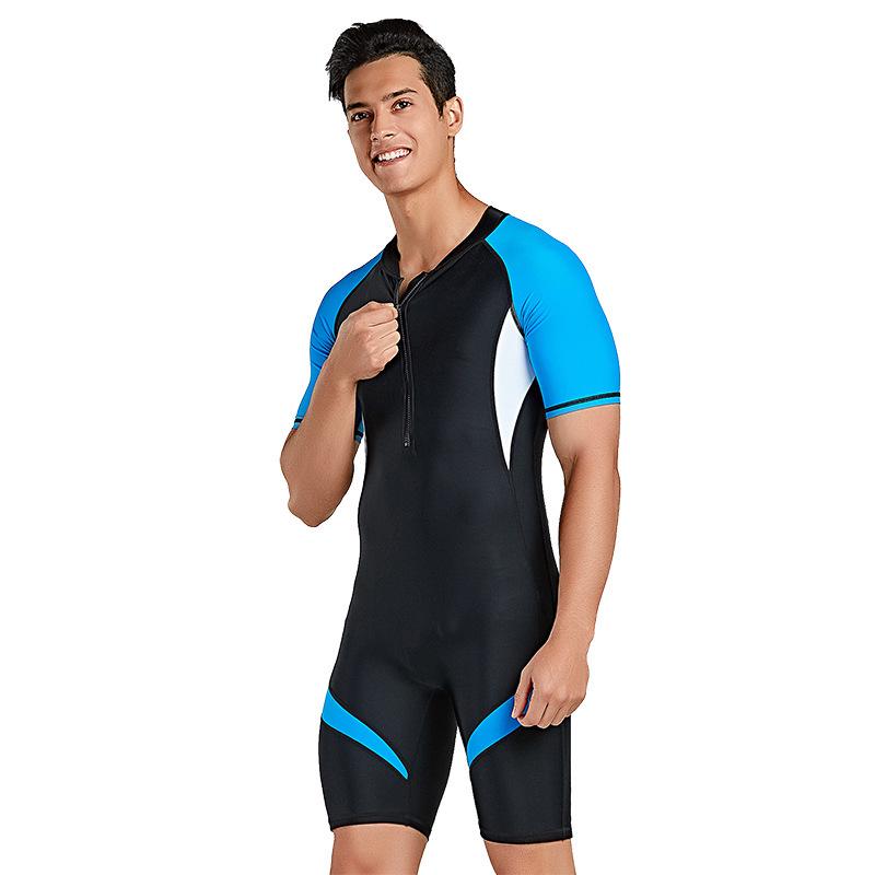 Herren Neoprenanzug kurzärmelig, schlankmachend, europäischer & amerikanischer Stil, für Schnorcheln Medium black