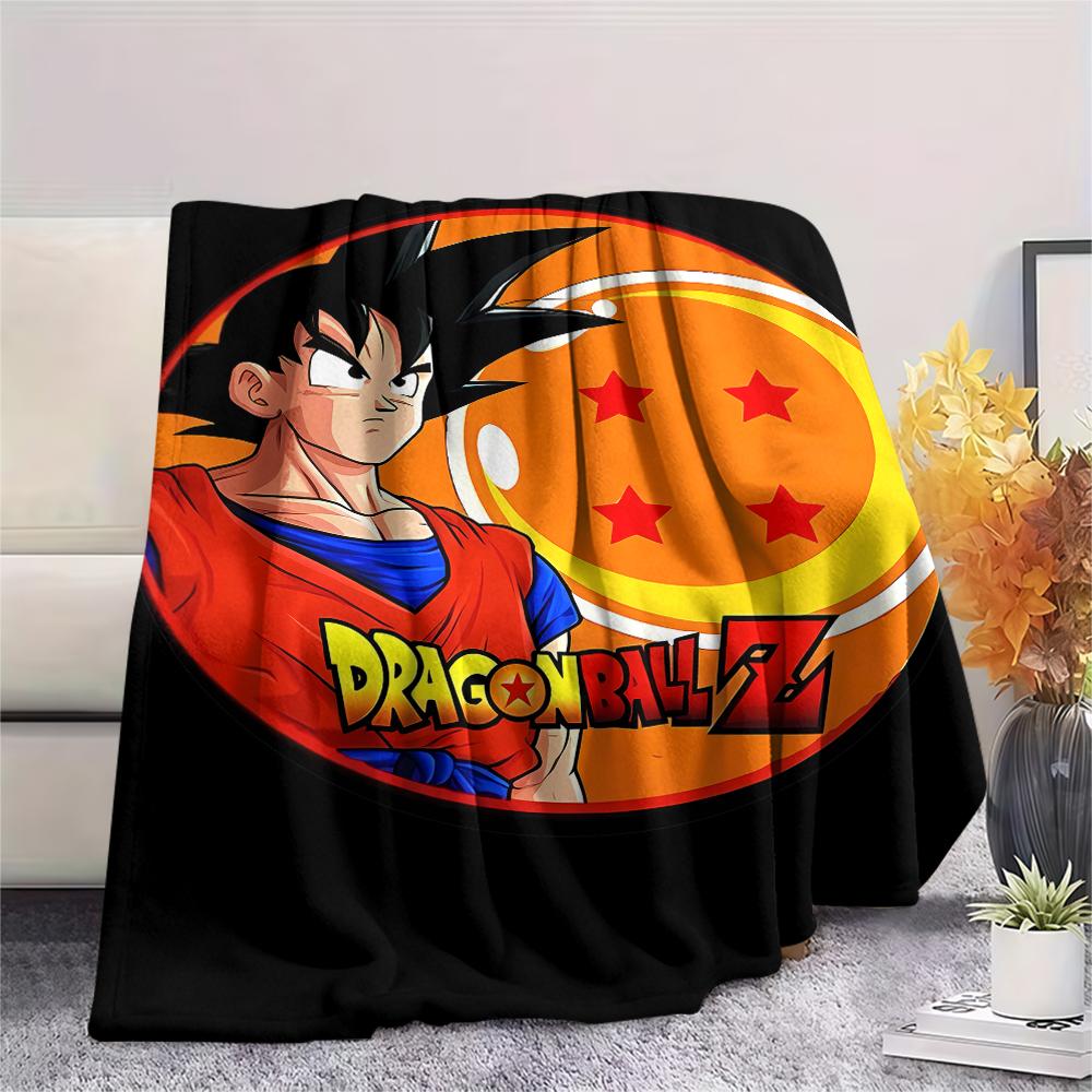 Coperta in Flanella con Stampa Personaggi Dragon Ball, Alta qualità Confortevole per Tutte le Stagioni, Arredamento per la Casa, Calore e Comfort, Perfetta per Regali di Natale