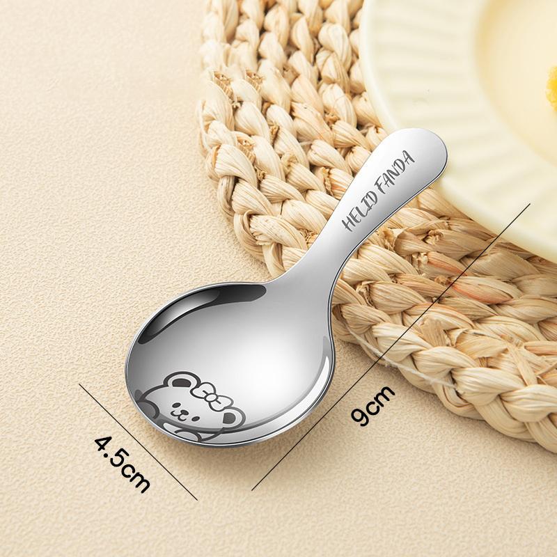 

1Pieces Creative Mini Kid Soup Spoon Short Handle Dessert Spoon Cute Children s Tableware Spice Salt Scoop Outdoor tableware