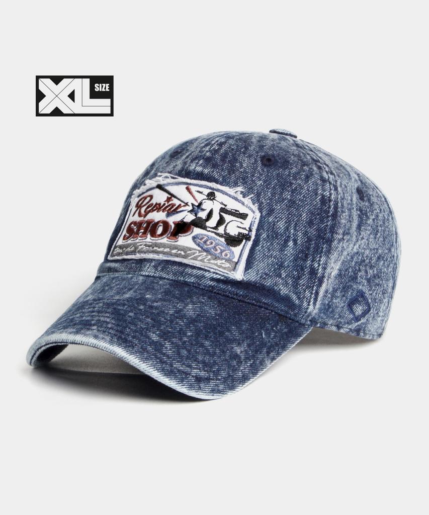 Peullaeto Big Size Washed Ball Cap Xl Rs Denim Cap Blue