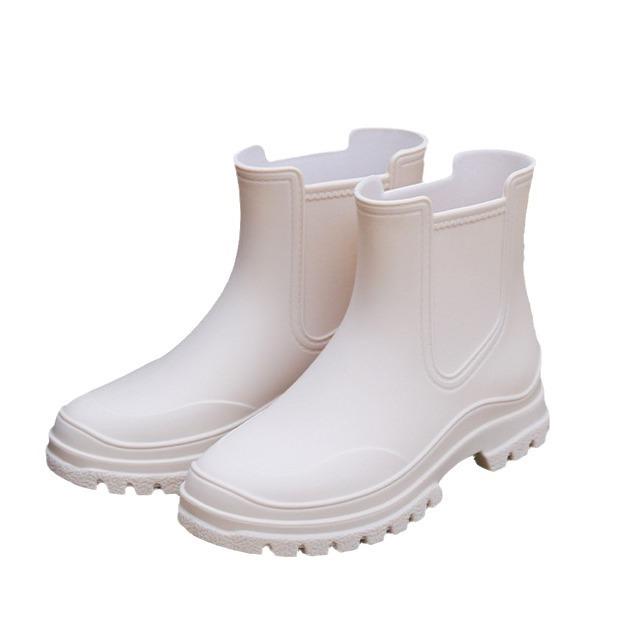 Rain boots women's rubber shoes adult fashion rain shoes waterproof shoes TPE Chelsea water shoes