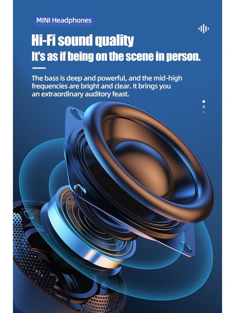 Q1 Bluetooth Mini Single In-Ear Earphone with Battery Display for Sports or Business