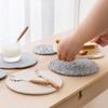 Placemat Pad Coasters Kitchen Table Mats Cotton Linen Knitting Bowl Mats Padding Mat Insulation Pad