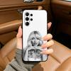Singer S-Sabrina C-Carpenter  Black Soft Silicone Phone Case for Samsung Ultra S25, S24, S21, S22, S23, S30, Plus, FE, Lite