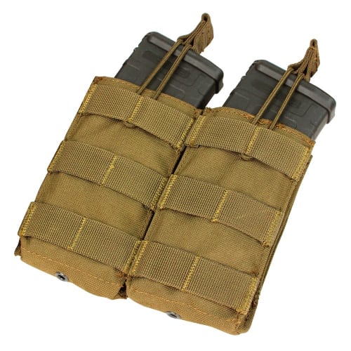 CONDOR Double Mag Pouch for M4/M16 Open Top MA19, Coyote Brown