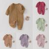Newborn Cotton Knit Romper With Detachable Hood For Baby Boys And Girls