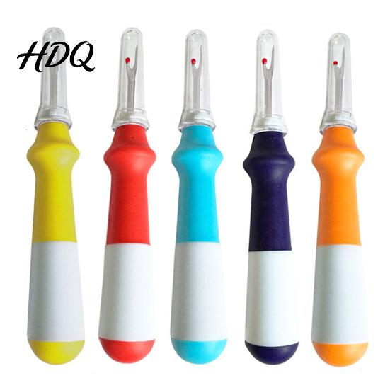 Fabric Thread Cutter Ergonomic Silicone Handle Seam Remover for Sewing Craft Supplies Embroidery Crafting Stitch Removal Tool with Clear Protective