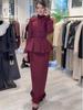 2025 Autumn New Arrival High-End Evening Party Two-Piece Set with Bell Sleeves
