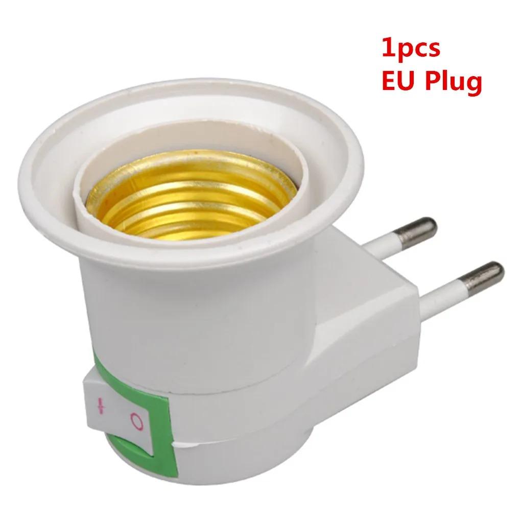 

2 шт. E27 EU Винтовой Патрон для Лампы Адаптер-Преобразователь с Выключателем Вкл/Выкл Вилка EU 1PCS-EU