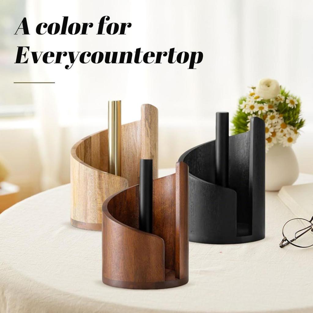 Wooden Paper Tissue Holder Napkin Dispenser Bathroom Rack Paper Towel Stand Kitchen Roll Paper Organize For Dining Table Decor