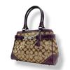 Used COACH Handbag Hamptons Signature CarryallHandbag beige/purple canvas/leather Women