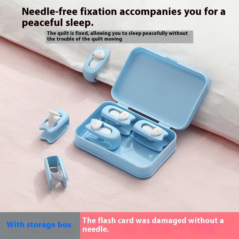 

6PCS Sheet Quilt Clip Bed Sheet Quilt Clip One Key Unlock Duvet Cover Anti Slip Blanket Buckles Quilt Holder Shell quilt holder