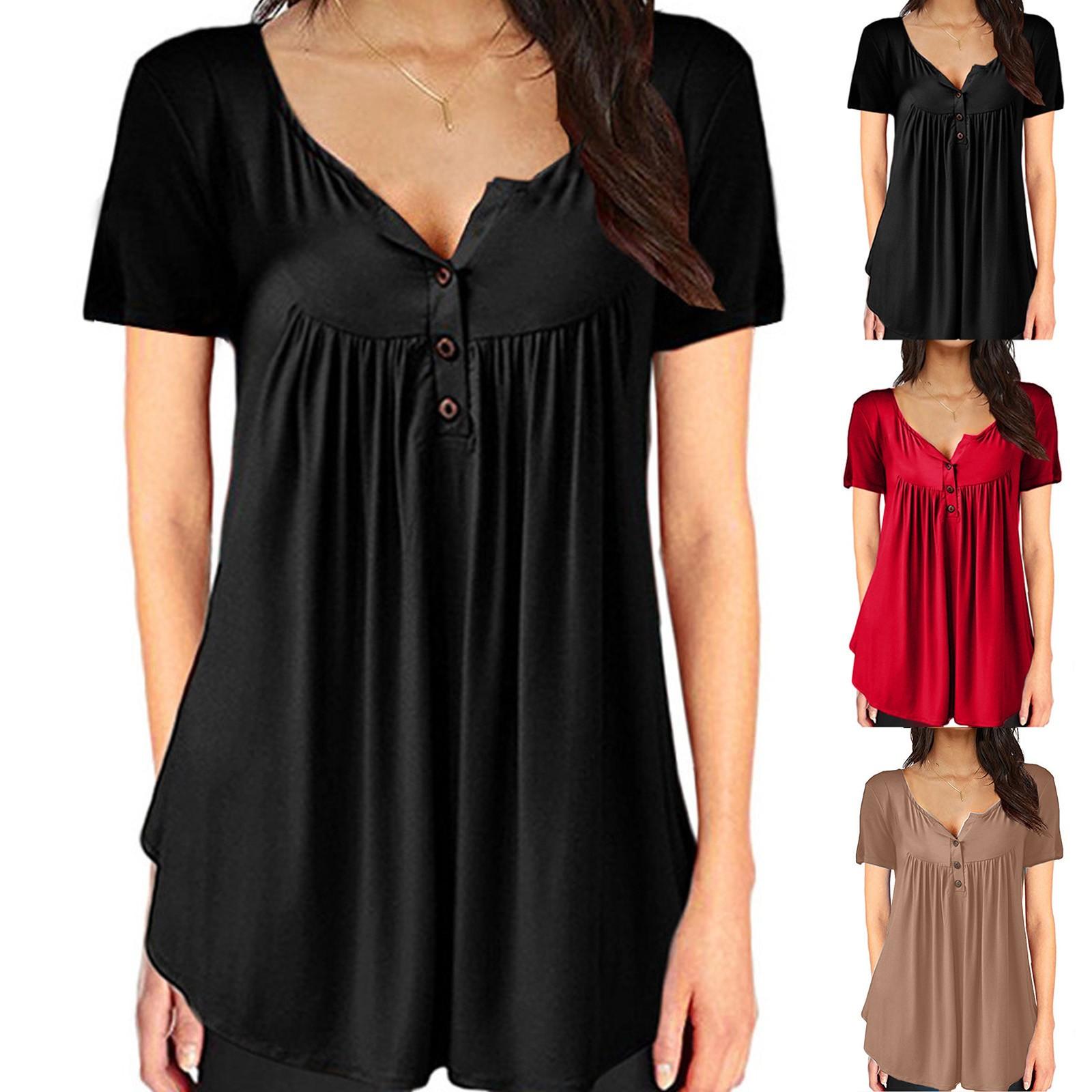 

Женская летняя модная блузка с коротким рукавом XXL хаки