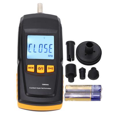 GM8906 Contact Tachometer Digital Rotation Linear Speed Meter Handheld Revolution Gauge for Motor and Fan