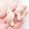 White & Yellow Electroplated Ocean Shell Conch Pendant Charm for DIY Jewelry