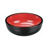 Soba Noedel Mengen Zwart Houtnerf Rood x Gemaakt in Japan J-kitchens Kom, Buitenkant, Binnenkant, 9-inch (26.3 8.2cm),