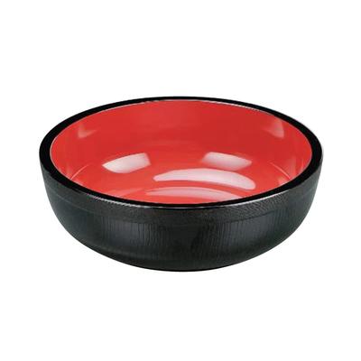 Soba Noodle Mixing Black Wood Grain Red X Made In Japan J-kitchens Bowl, Outer, Interior, 9-inch (26.3 8.2cm),