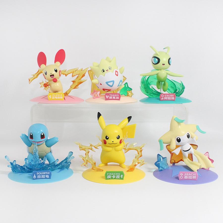 

1/3/6PCS Pokmon Blind Box 10cm Q Version Pikachu Action Model Gengar Figurine Collection Model Toys Halloween Christmas Gifts Random 1PC