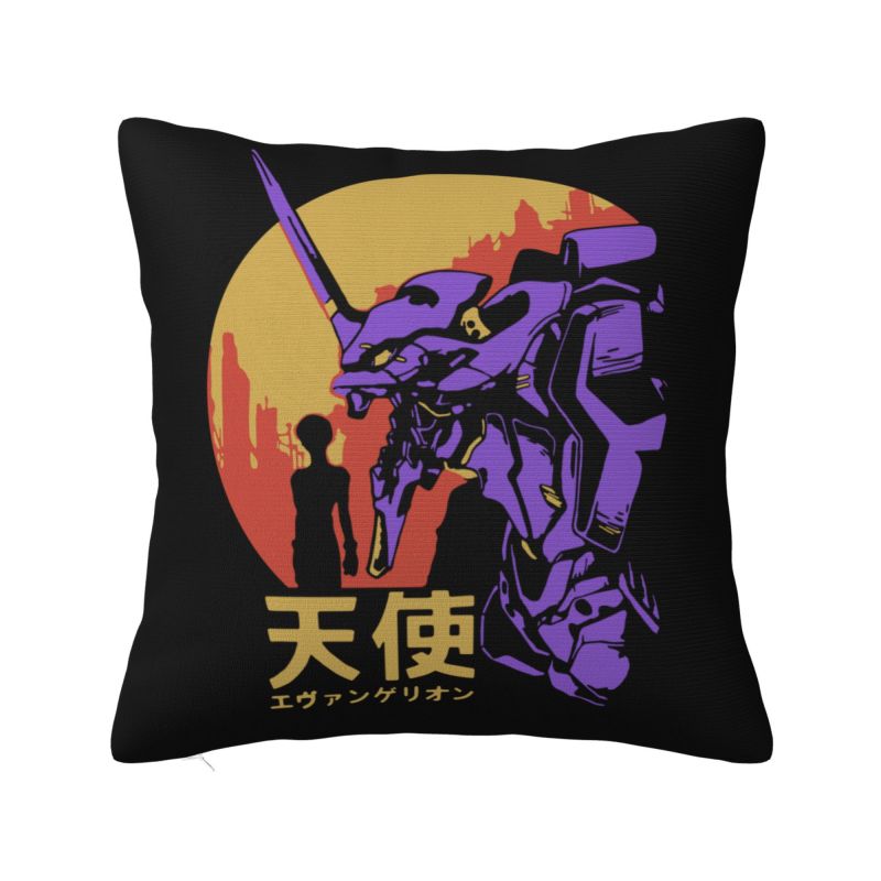 

Custom Nordic EVA Evangelions Anime Sofa Cushion Cover Polyester Harajuku Manga Throw Pillow Case 30cmx30cm