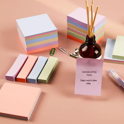 Morandi Color Sticky Notes: Removable, Colored Memo Pads for Student and Office Reminders.