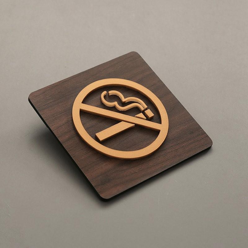 95x95mm Warm Reminder Sign WIFI No Smoking Logo Warning Plaque Public Shope Wall Sign No Trespassing Warning Plaque New
