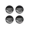 For Audi  A5 Tire Decoration For Audi A4 B8 A3 8P A6 C7 8V B6 B7 B9 Q5 A1 A5 4PCS 56mm Car Emblem Wheel Hub Cap Decals Stickers Decoration