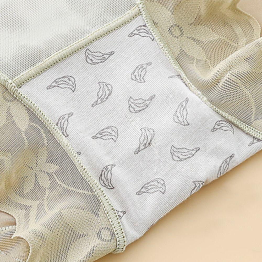 High Waist Tummy Control Underwear Lace Flower Body Shaping Underpants Slimming Shapewear  Female