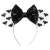 1pc Halloween Cute Mouse Ear Hair Hoop Sparkling Bow Girl Festival Decoration Party Event Wear Gift Parent Child Hair Accessory