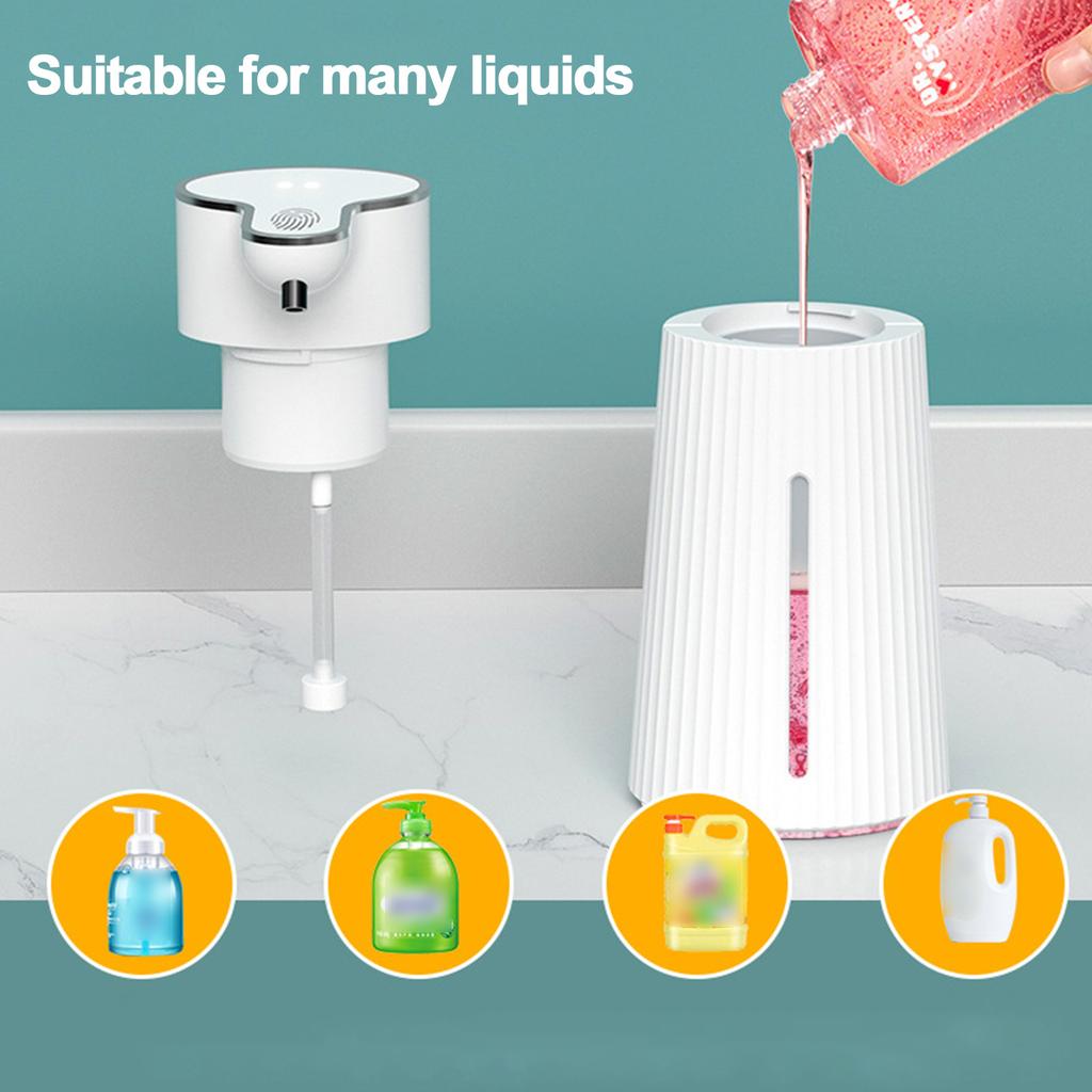 14500 Lithium Battery Soap Dispenser 400ml Capacity 500mAh Adjustable