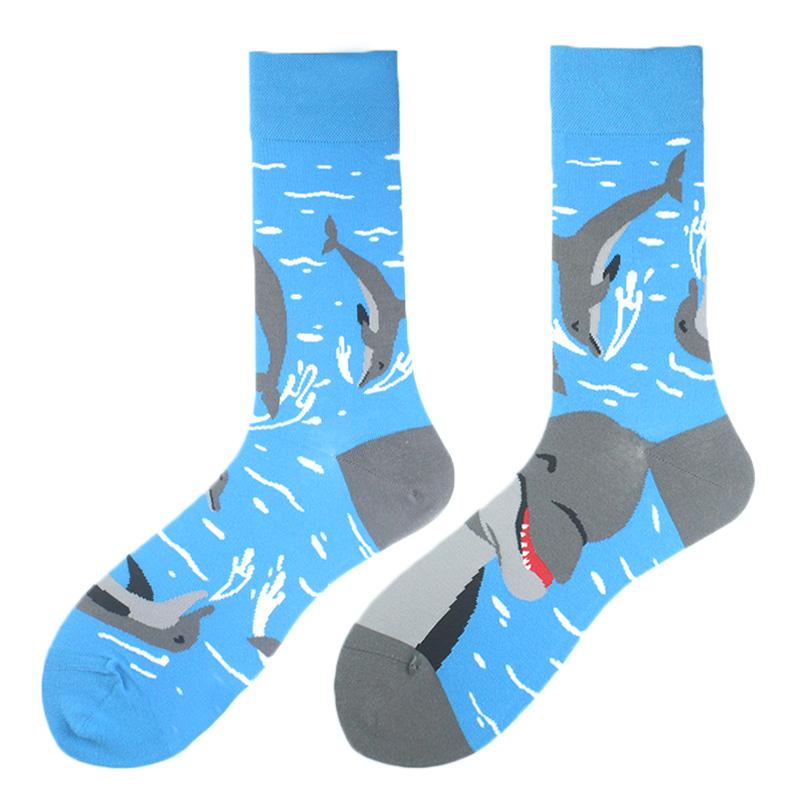 AB Professional Design Funny Socks Men Happy Animal Music Beer Skarpetki Sokken Hip Hop Big Size Meias Skateboard Divertidos