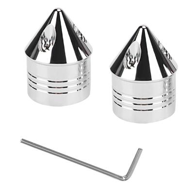 Motorcycle Axle Cover Chrome Thin Cut Nut Black Replacement Accessory(Electroplate)