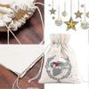 Unique Large Christmas Gift Bag Home Party Vintage Drawstring Canvas Gift Bag