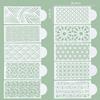 10 Pcs Cake Stencils Cake Templates Set Floral Plant Wedding Icing Stencils Irregular Geometry Lace Cake Molds Cookie Dessert Buttercream Decorating