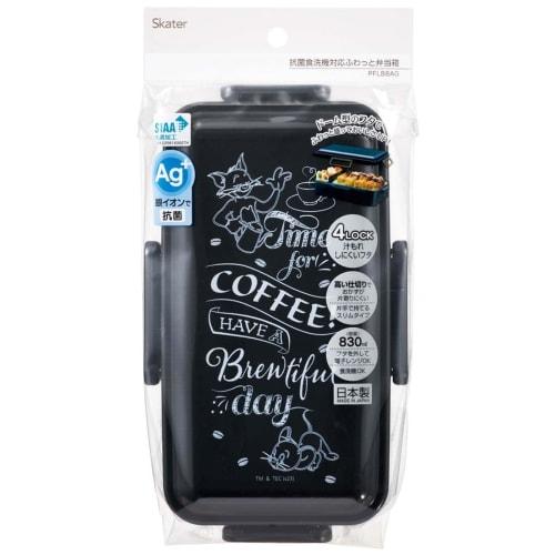 Skater Bento Box 830ml Antibacterial Fluffy Lunch Box Large Capacity L Men's Tom & Jerry Coffee Made in Japan PFLB8AG-A