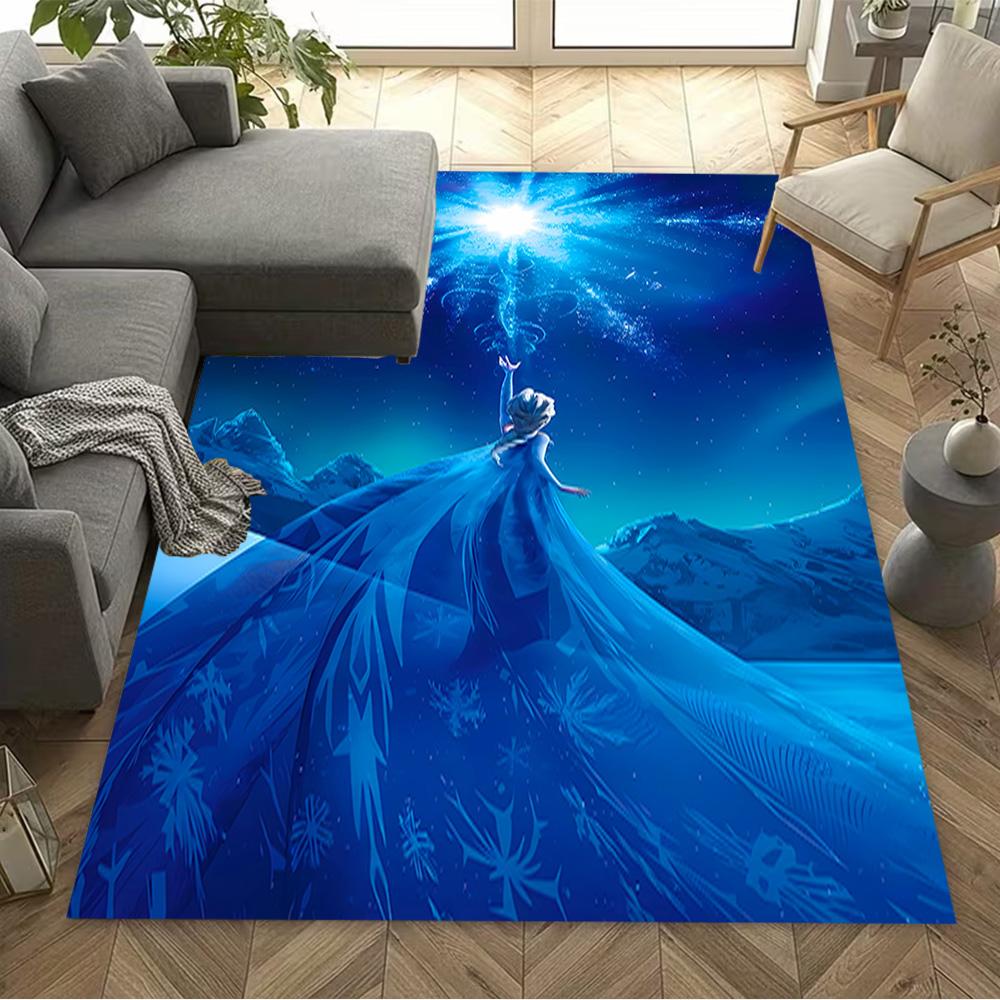 Elsa's Magical Ice Garden Area Rug Design for Game Room Foyer Living Rooms Kitchen Antislip Carpet Office home decor Wedding Party Gift