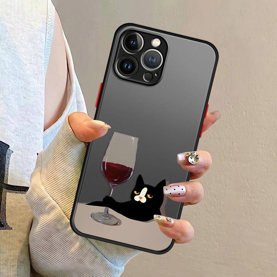 Funda Back Phone Cover Case for iPhone 17 Pro Max 15 7 8 SE 12 16 Plus XS XR 11 14 13 Mini Air Cute Cat