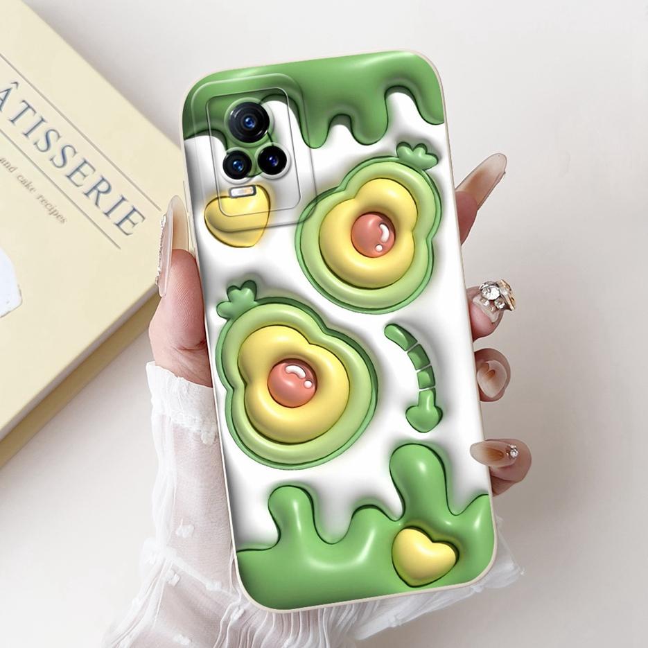 For Vivo V21e 4G Case V2061 New Fashion Candy Painted Cover Shockproof Phone Case For Vivo V21 V 21 E VivoV21e Soft Fundas Coque