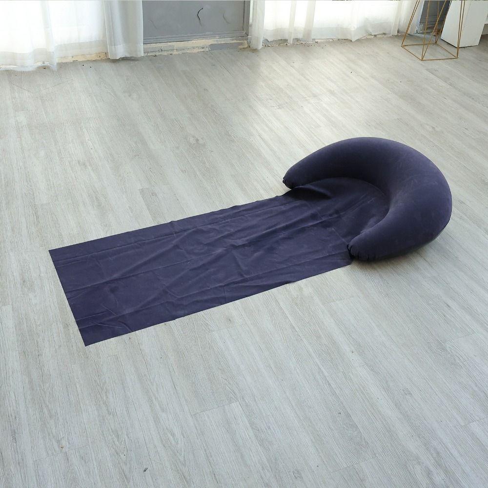 Beach Chair PVC Inflatable Beach Mat Portable Design Foldable Beach Sleeping Mat Convenient Moisture Proof Grass Cushion Travel
