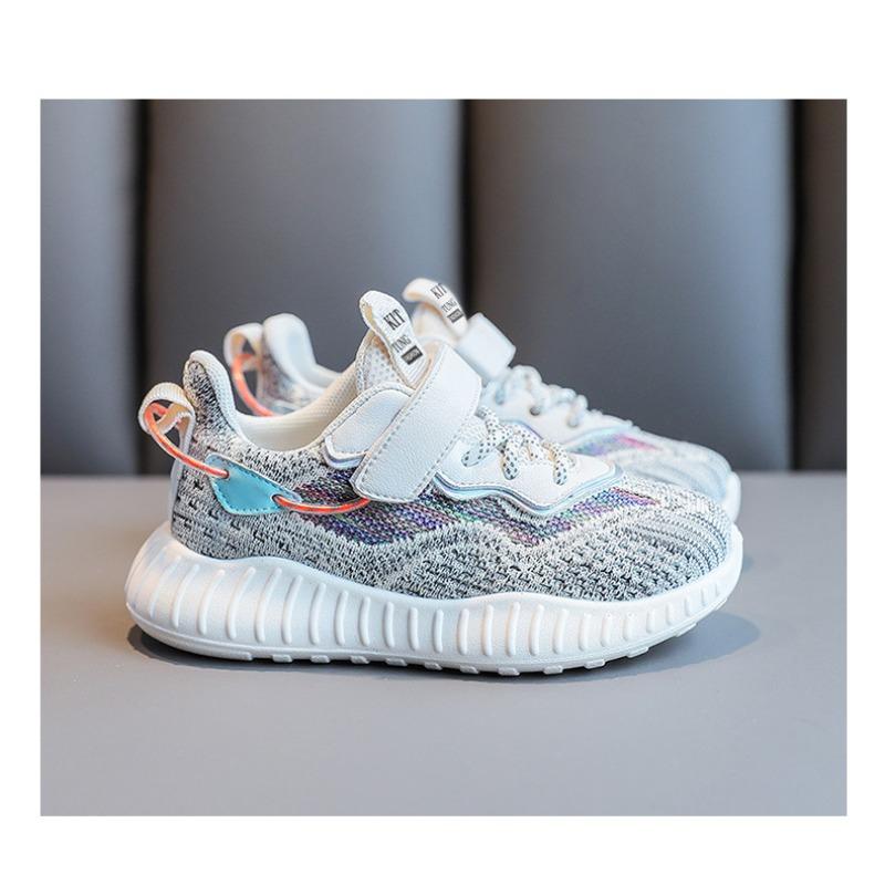 Children's Sneakers Boys' and Girls' Breathable Fly-knitted Running Shoes