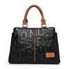 Ladies' Genuine Cowhide Leather Handbag with Letters, Crossbody, Single Shoulder, Large-Capacity Tote Bag